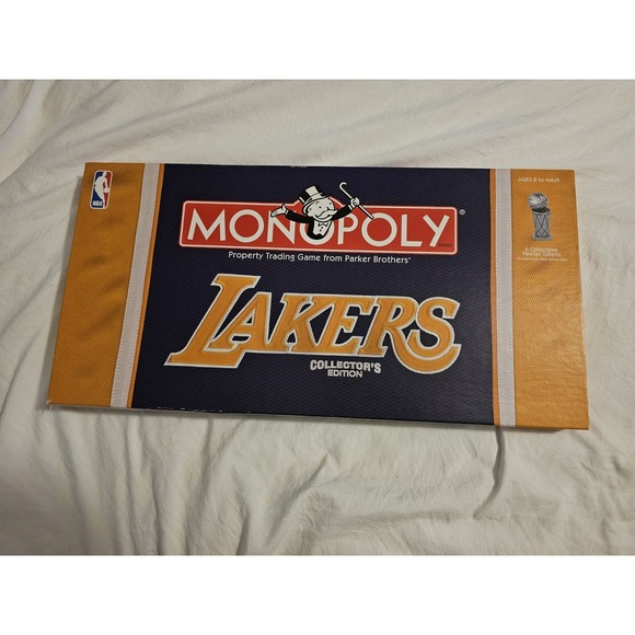 Monopoly Los Angeles Lakers Collector's Edition NBA Complete w/ Pewter Tokens